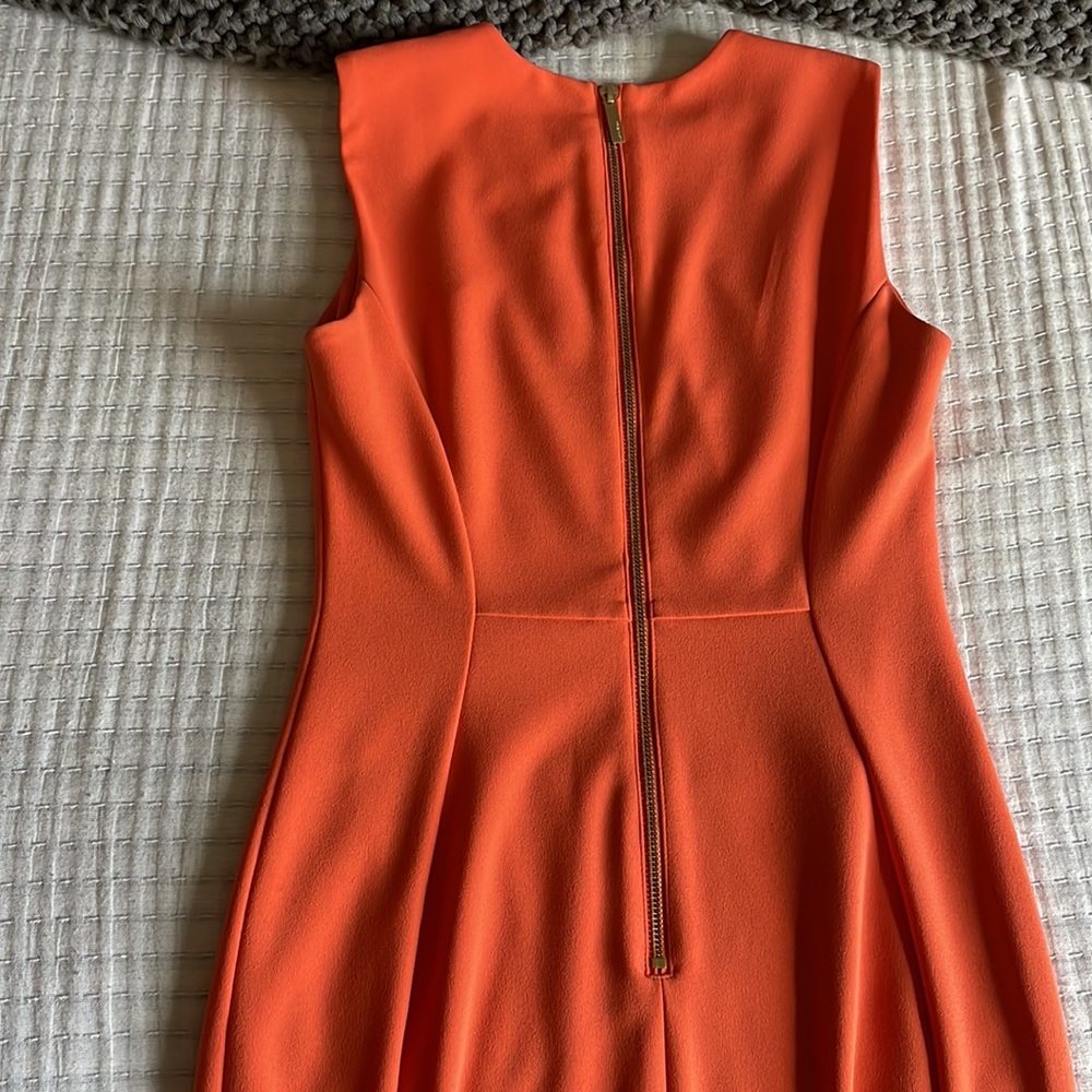 Calvin Klein Sleeveless Sheath Dress orange size 2 - Picture 6 of 6